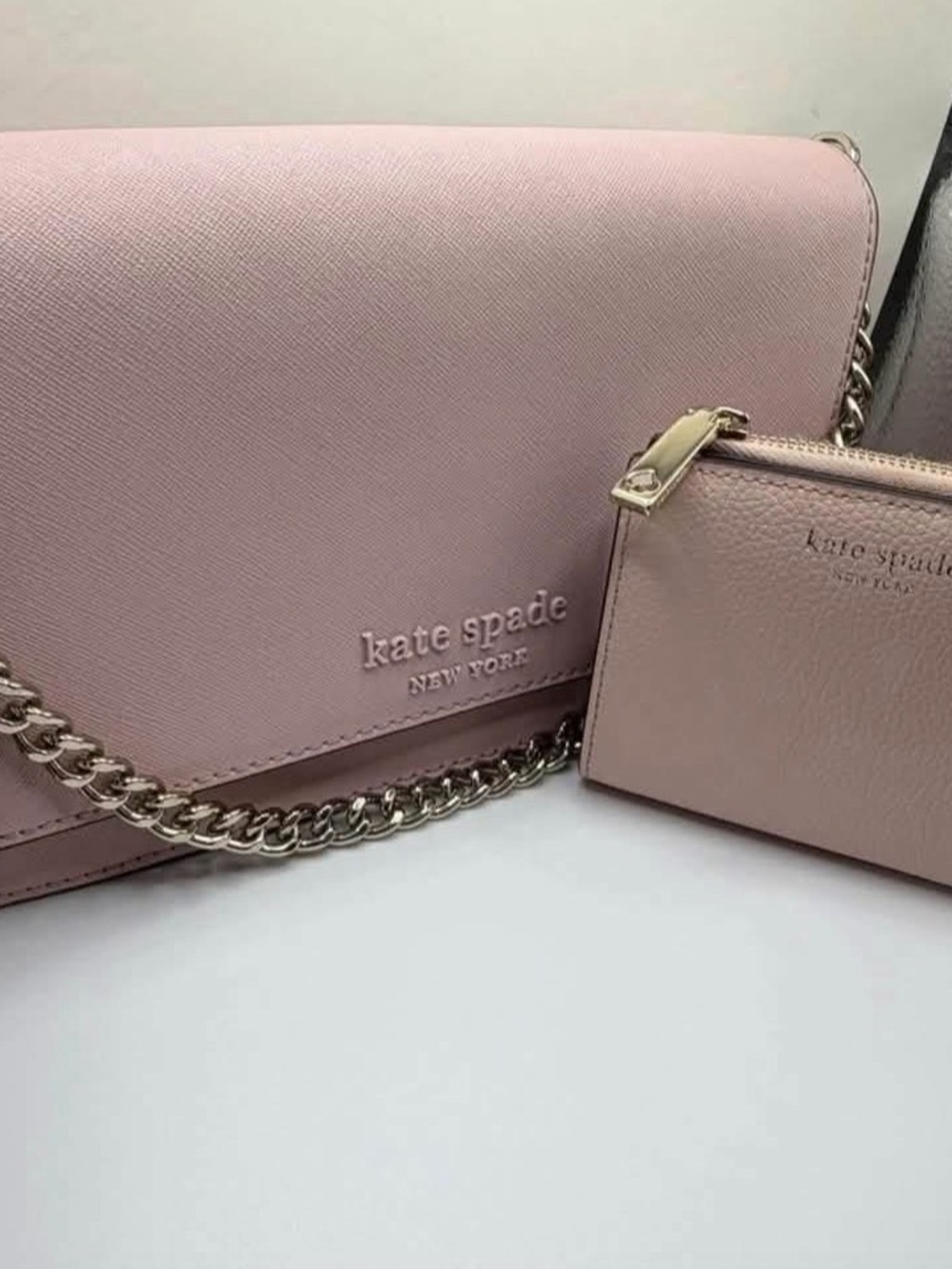 kate spade Blush Pink Crossbody Bag with Matching Card Case